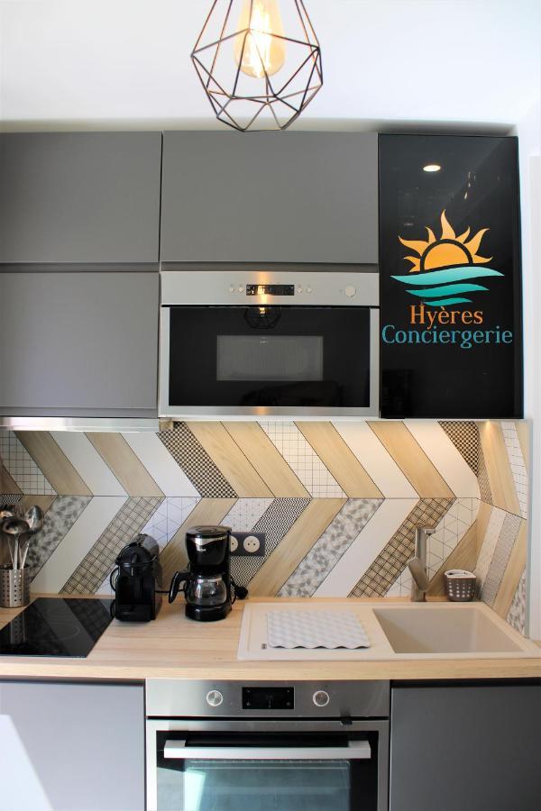 Hyeres-Plage -T2 Neuf Rdj Clim Wifi - La Capte By Hc Apartment Bagian luar foto