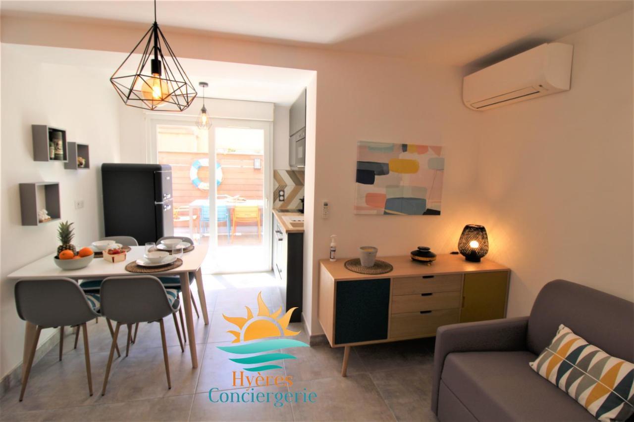 Hyeres-Plage -T2 Neuf Rdj Clim Wifi - La Capte By Hc Apartment Bagian luar foto