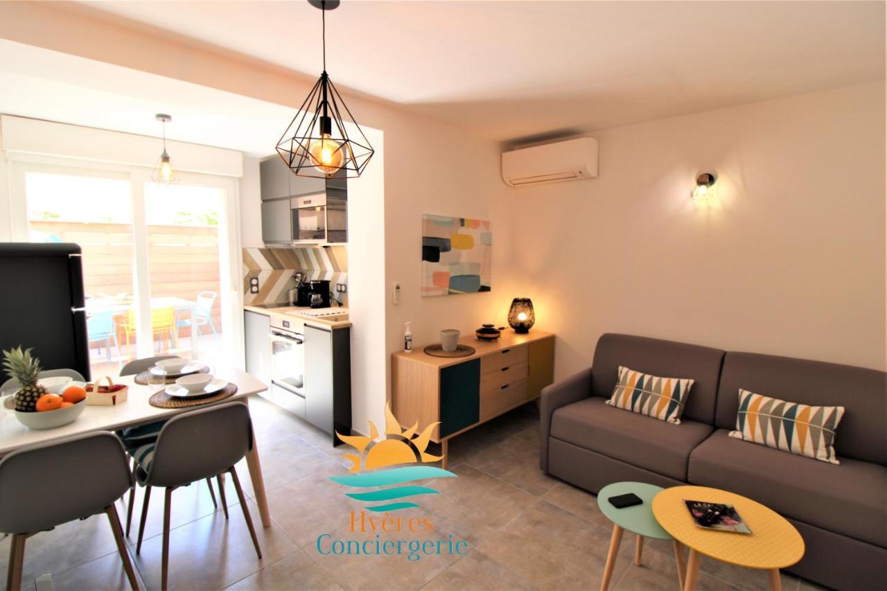 Hyeres-Plage -T2 Neuf Rdj Clim Wifi - La Capte By Hc Apartment Bagian luar foto